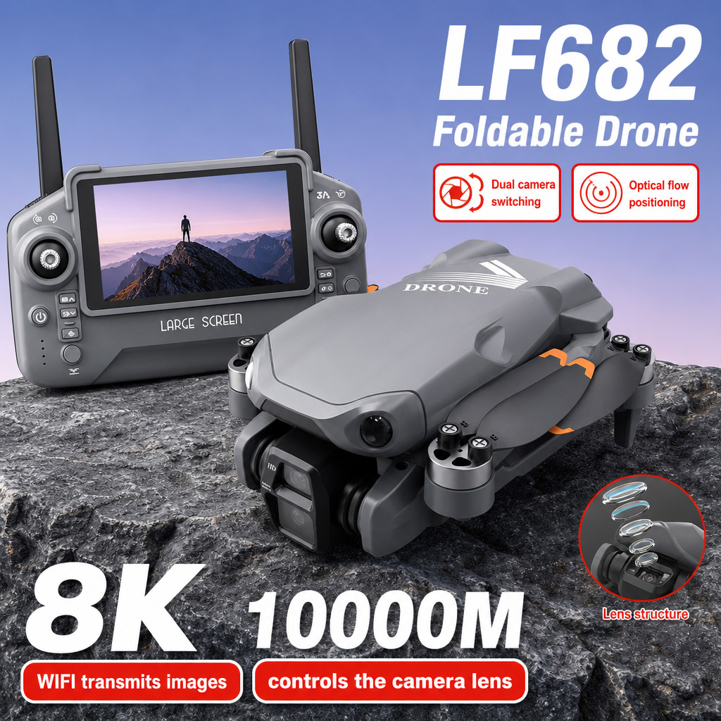 Drone Gimbal Mount - Drone Aereo LF682 con Doppia Fotocamera