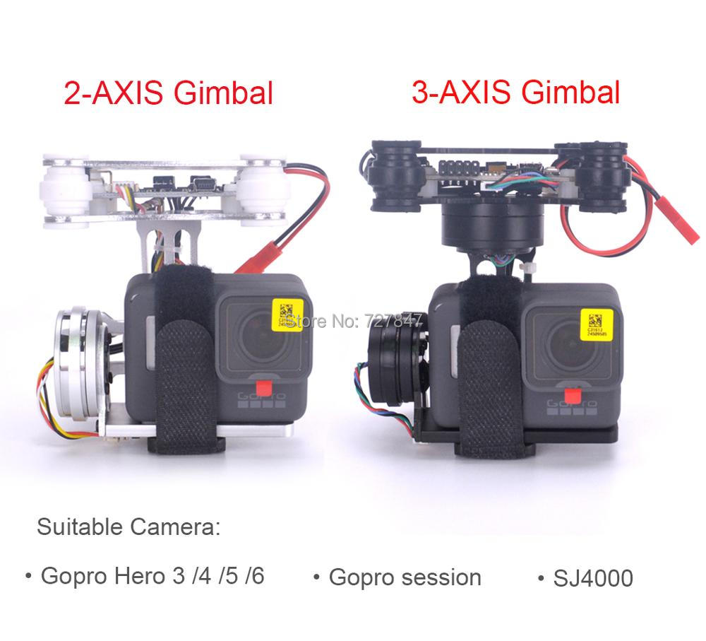 Drone Gimbal For Gopro Hero - RTF FPV 3 assi/leggero 2 assi