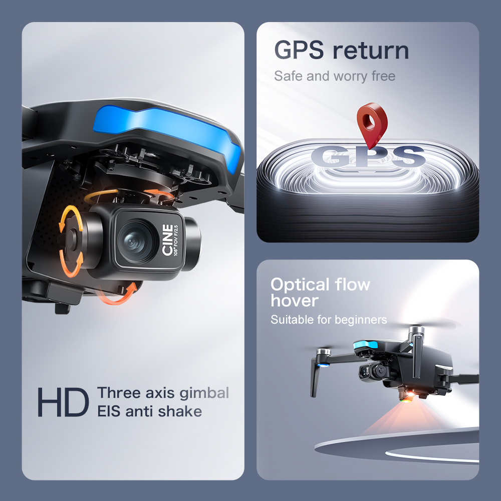 Drone GPS Lenovo S-X1 con foto - Drone Gimbal 3 Axis recensione e prezzo